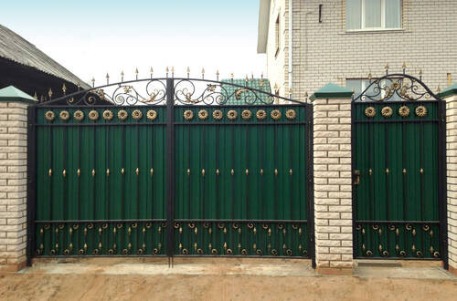 Изготовили и установили ворота с калиткой в Ленинском районе г. Ижевска